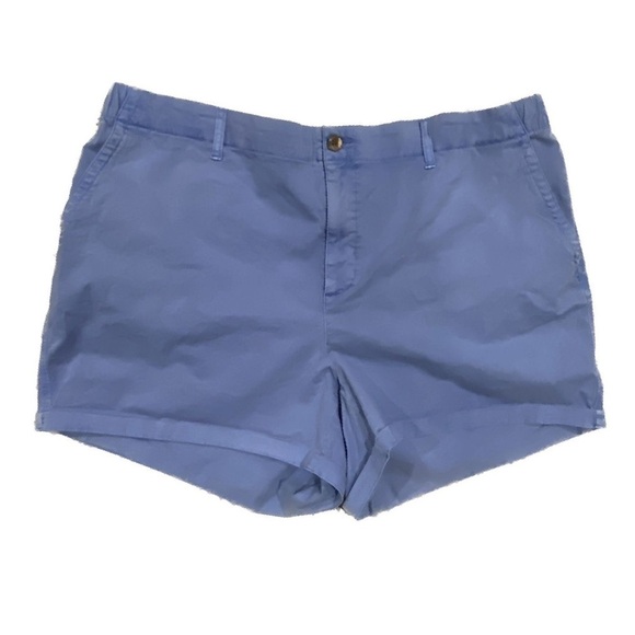 Old Navy Blue Chino Shorts Size 3X w/ 5" Inseam High Rise Shorts - Picture 1 of 12